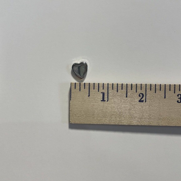 Tiny Solid Heart Pin Plain Silver Tone Brooch Lapel Be Kind Remembrance Love - Picture 6 of 9